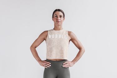 Nobull Muscle Women's Tank Tops Pink | Australia (DS6248)